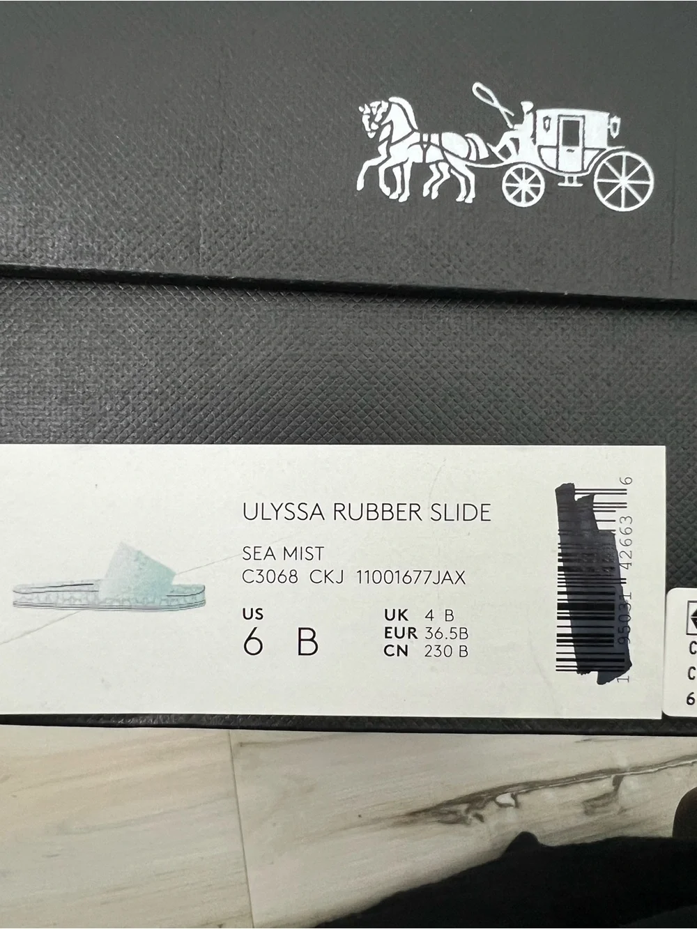 Coach NIB Ulyssa Slide Sandals Sea Mist